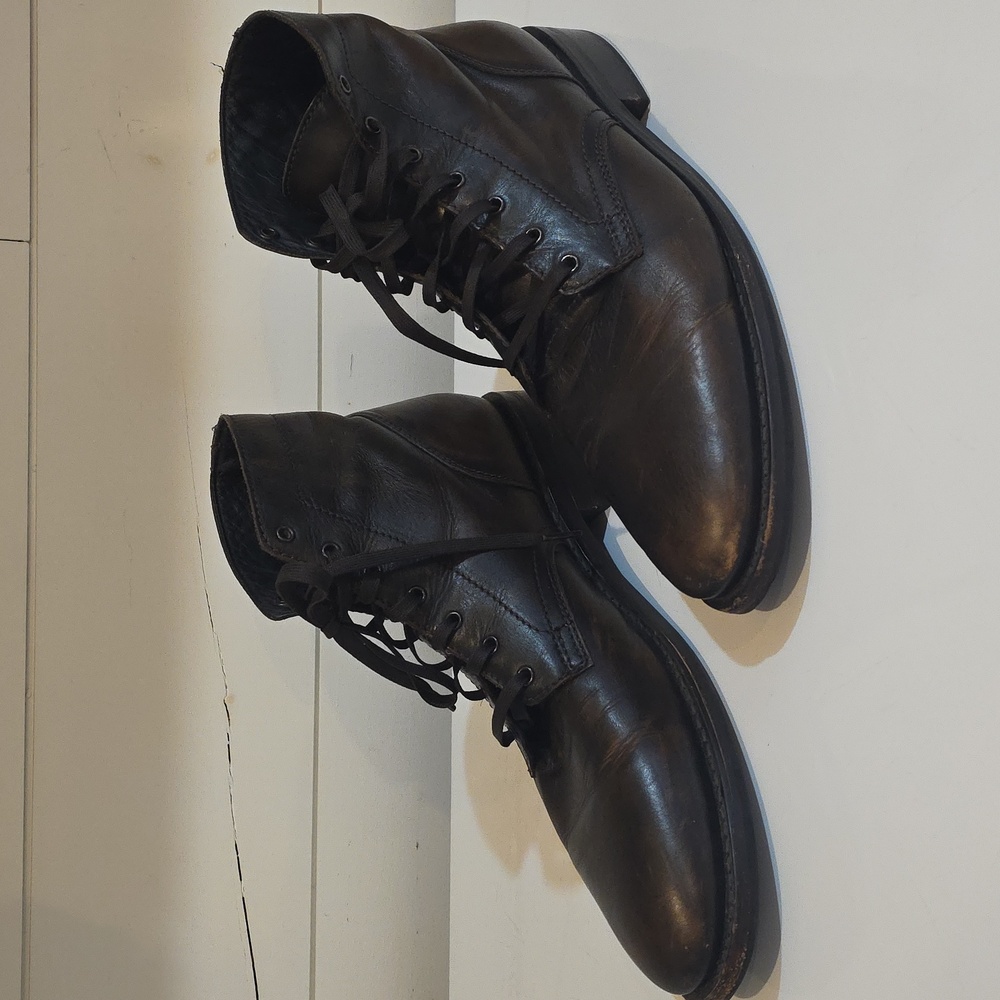 Thursday Boot Co. Men's President Soft Leather Lace Up Boots Dark Brown 13.5